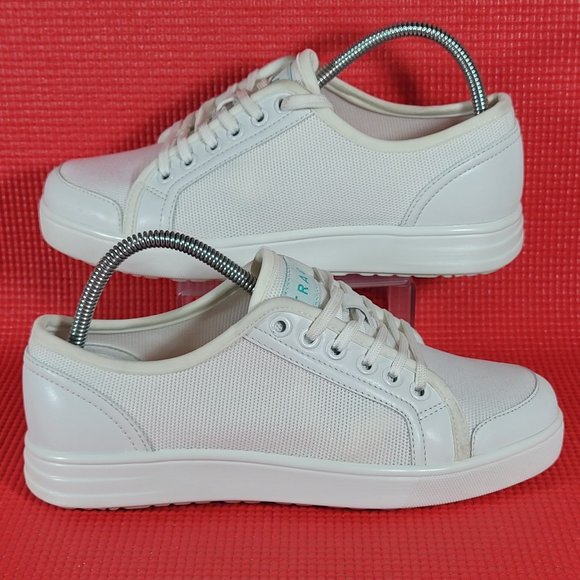 Alegria Shoes - Traq by Alegria White Lace-Up Sneakers - Size 37 EU or Size 7/7.5 US